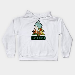 Vintage Style Washington Tree Climber Kids Hoodie